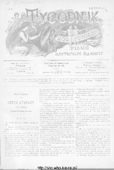 Tygodnik Mód i Powieści : z dodatkiem illustrowanym ubrań i robót kobiecych 1892, R.XXXIV, nr 4