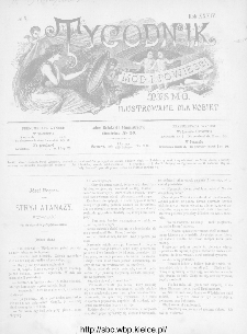 Tygodnik Mód i Powieści : z dodatkiem illustrowanym ubrań i robót kobiecych 1892, R.XXXIV, nr 8