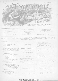 Tygodnik Mód i Powieści : z dodatkiem illustrowanym ubrań i robót kobiecych 1892, R.XXXIV, nr 10