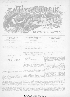 Tygodnik Mód i Powieści : z dodatkiem illustrowanym ubrań i robót kobiecych 1892, R.XXXIV, nr 15