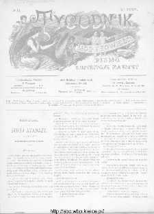 Tygodnik Mód i Powieści : z dodatkiem illustrowanym ubrań i robót kobiecych 1892, R.XXXIV, nr 19