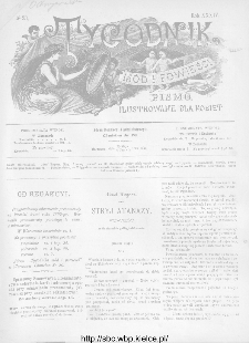 Tygodnik Mód i Powieści : z dodatkiem illustrowanym ubrań i robót kobiecych 1892, R.XXXIV, nr 23