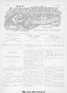 Tygodnik Mód i Powieści : z dodatkiem illustrowanym ubrań i robót kobiecych 1892, R.XXXIV, nr 29