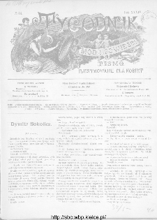 Tygodnik Mód i Powieści : z dodatkiem illustrowanym ubrań i robót kobiecych 1892, R.XXXIV, nr 34