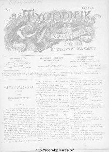 Tygodnik Mód i Powieści : z dodatkiem illustrowanym ubrań i robót kobiecych 1892, R.XXXIV, nr 41
