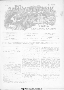 Tygodnik Mód i Powieści : z dodatkiem illustrowanym ubrań i robót kobiecych 1892, R.XXXIV, nr 43