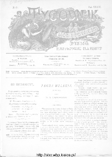 Tygodnik Mód i Powieści : z dodatkiem illustrowanym ubrań i robót kobiecych 1892, R.XXXIV, nr 49