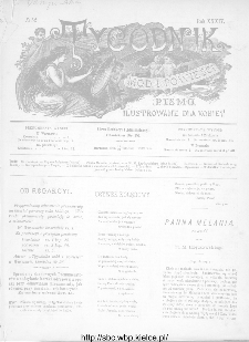 Tygodnik Mód i Powieści : z dodatkiem illustrowanym ubrań i robót kobiecych 1892, R.XXXIV, nr 52