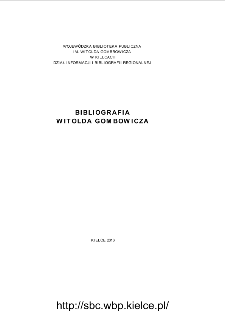 Bibliografia Witolda Gombrowicza