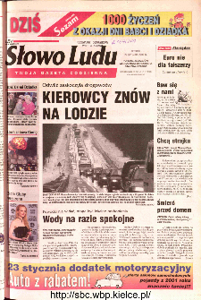 Słowo Ludu 2002 R.LIV, nr 18 (Ponidzie, Jędrzejów, Włoszczowa,Sandomierz, Staszów, Opatów)