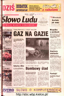 Słowo Ludu 2002 R.LIV, nr 19 (Ponidzie, Jędrzejów, Włoszczowa,Sandomierz, Staszów, Opatów)