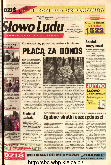 Słowo Ludu 2002 R.LIV, nr 60 (Ponidzie, Jędrzejów, Włoszczowa,Sandomierz, Staszów, Opatów)