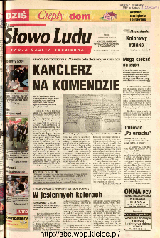 Słowo Ludu 2002 R.LIV, nr 229 (Ponidzie, Jędrzejów, Włoszczowa,Sandomierz, Staszów, Opatów)