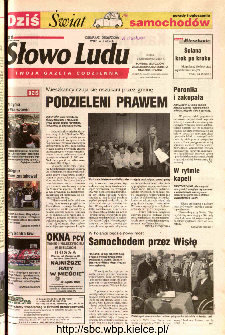 Słowo Ludu 2002 R.LIV, nr 241 (Ponidzie, Jędrzejów, Włoszczowa,Sandomierz, Staszów, Opatów)