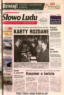 Słowo Ludu 2002 R.LIV, nr 269 (Ponidzie, Jędrzejów, Włoszczowa,Sandomierz, Staszów, Opatów)