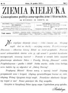 Ziemia Kielecka. Czasopismo polityczno-społeczne i literackie 1915, R.1, nr 5