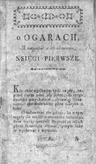 Myslictwo z Ogary Jana Hrabie z Ostroroga, Woiewody Poznańskiego