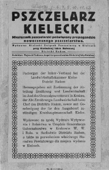 Pszczelarz Kielecki : miesięcznik pszczelarski poświęcony propagandzie nowoczesnego pszczelarstwa, 1940, nr 1 (6)