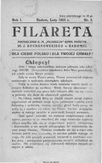 Filareta : miesięcznik K. M. "Filarecja" Gimnazjum Państwowego im. J. Kochanowskiego w Radomiu, 1925, nr 2 (5)