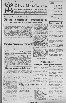 Głos Metalowca : organ Komitetu Zakładowego PZPR, Rady Zakładowej, ZMP Zakładów Metalowych w Skarżysku-Kamiennej, 1953, nr 10