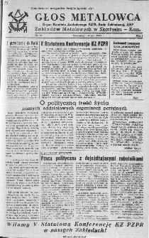 Głos Metalowca : organ Komitetu Zakładowego PZPR, Rady Zakładowej, ZMP Zakładów Metalowych w Skarżysku-Kamiennej, 1953, nr 19