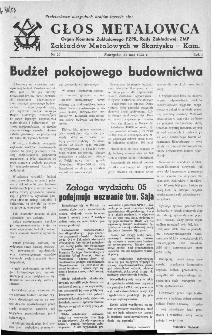 Głos Metalowca : organ Komitetu Zakładowego PZPR, Rady Zakładowej, ZMP Zakładów Metalowych w Skarżysku-Kamiennej, 1953, nr 20