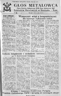 Głos Metalowca : organ Komitetu Zakładowego PZPR, Rady Zakładowej, ZMP Zakładów Metalowych w Skarżysku-Kamiennej, 1953, nr 22