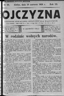 Ojczyzna : tygodnik oświatowo-społeczny dla wszystkich, 1929, nr 24