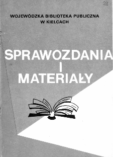Sprawozdania i materiały Wojewódzkiej Biblioteki Publicznej w Kielcach 1993