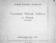 Towarzystwo Biblioteki Publicznej w Kielcach : (1909-1948)