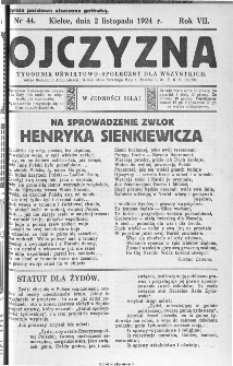 Ojczyzna : tygodnik oświatowo-społeczny dla wszystkich, 1924, nr 44
