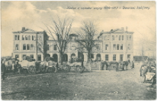 Kielce z czasów wojny 1914-1915. Dworzec kolejowy.