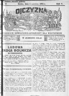 Ojczyzna : tygodnik oświatowo-społeczny dla wszystkich, 1922, nr 23