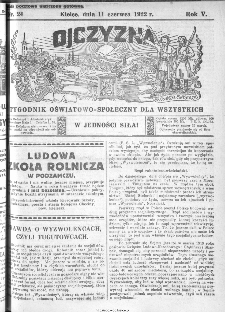 Ojczyzna : tygodnik oświatowo-społeczny dla wszystkich, 1922, nr 24