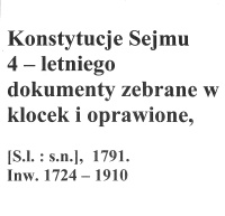 Konstytucje Sejmu czteroletniego
