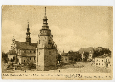 Katedra Wniebowięcia N.M.P. w Kielcach, fund. w XII w., w głębi Pałac pobiskupi z XVII w.
