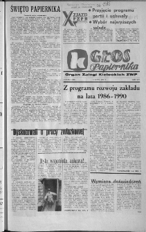 Głos Papiernika : organ Samorządu Robotniczego Kieleckich Zakładów Wyrobów Papierowych, 1986, nr 6 (228)