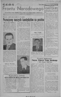 Głos Frontu Narodowego: Organ Okręgowego Komitetu Wyborczego Frontu Narodowego w Jędrzejowie, 1952, nr 2
