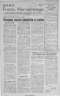 Głos Frontu Narodowego: Organ Okręgowego Komitetu Wyborczego Frontu Narodowego w Kielcach, 1952, nr 3