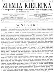 Ziemia Kielecka. Czasopismo polityczno-społeczne i literackie, 1916, R.2, nr 8