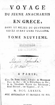 Voyage Du Jeune Anacharsis En Grece : Dans Le Milieu Du Quatrieme Siecle Avant L`Ere Vulgaire. T. 9.