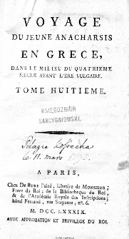 Voyage Du Jeune Anacharsis En Grece : Dans Le Milieu Du Quatrieme Siecle Avant L`Ere Vulgaire. T. 8.