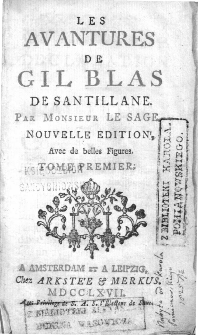 Les avantures de Gil Blas de Santillane. T. 1