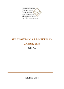 Sprawozdania i materiały Wojewódzkiej Biblioteki Publicznej w Kielcach 2023