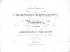 Introduction et polonaise brillante : op. 3 : pour le pianoforte