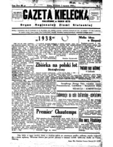 Gazeta Kielecka, 1938, R.69, nr 1