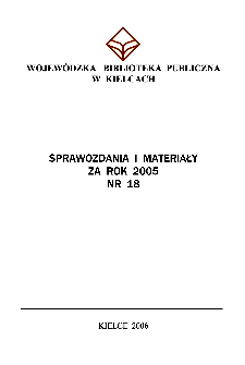 Sprawozdania i Materiały za rok 2005, nr 18