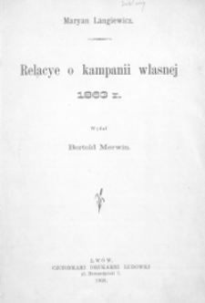 Relacje o kampanii własnej 1863