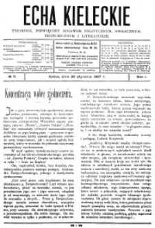 Echa Kieleckie. Tygodnik poświęcony sprawom politycznym, ekonomicznym i literaturze, 1907, R.2, nr 54