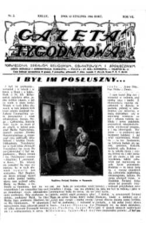 Gazeta Tygodniowa. Poświęcona sprawom religijnym, oświatowym i społecznym,1936, R.7, nr 2